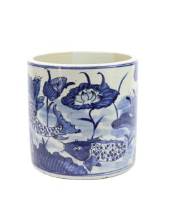 5596 Brush pot with koi fish - Image 3