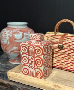 7235 Red and white tea jar - Image 4