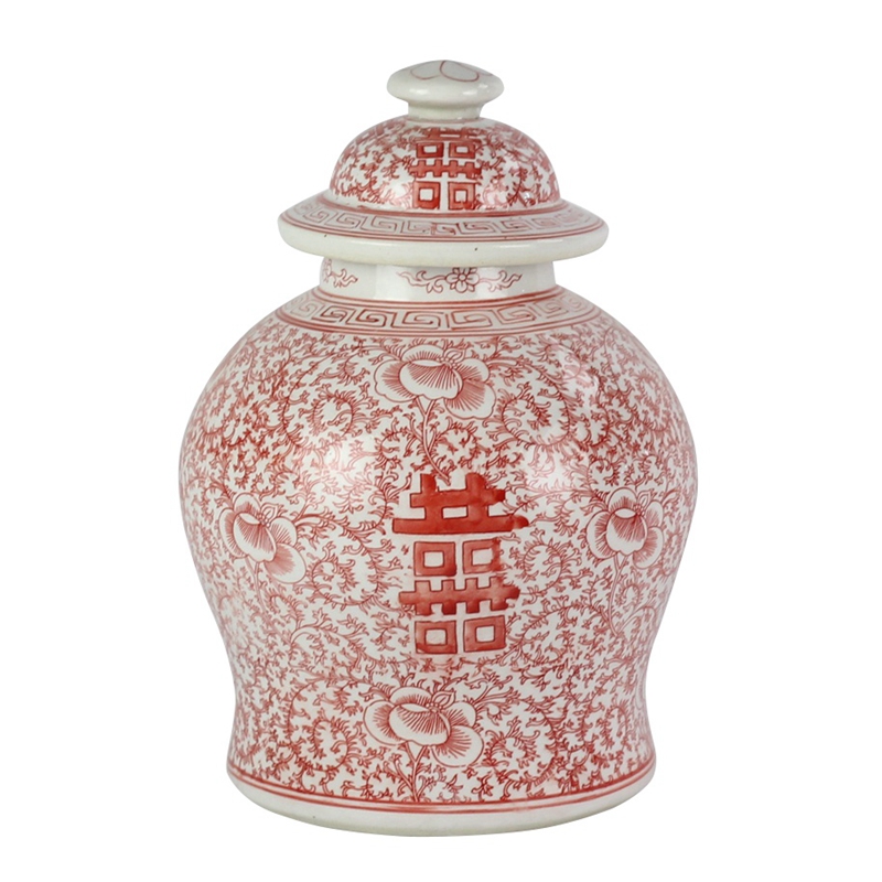 7260 Red ginger jar
