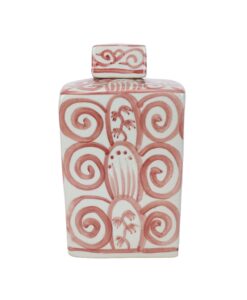 7235 Red and white tea jar