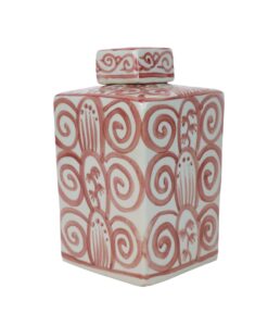 7235 Red and white tea jar - Image 3