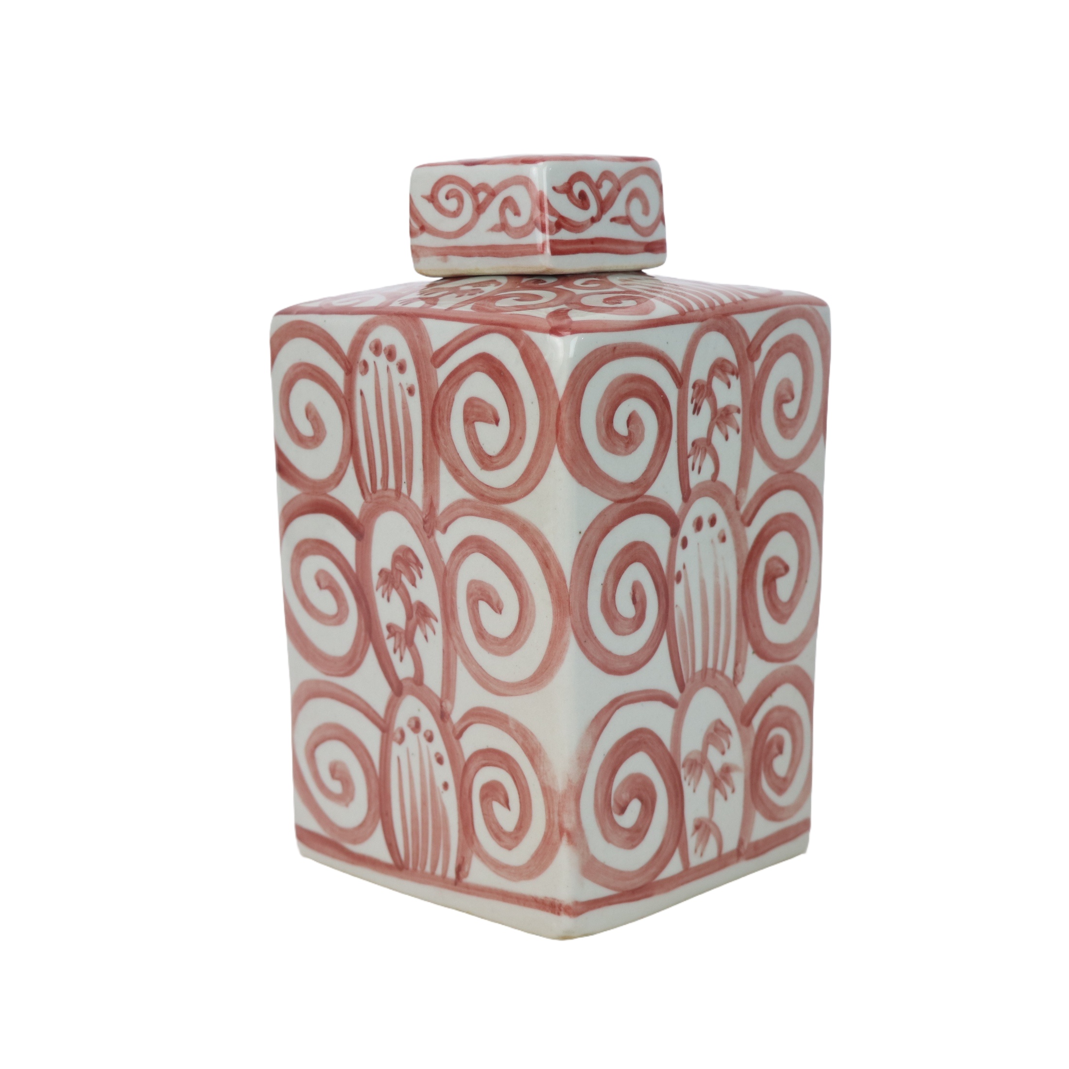 7235 Red and white tea jar - Image 3