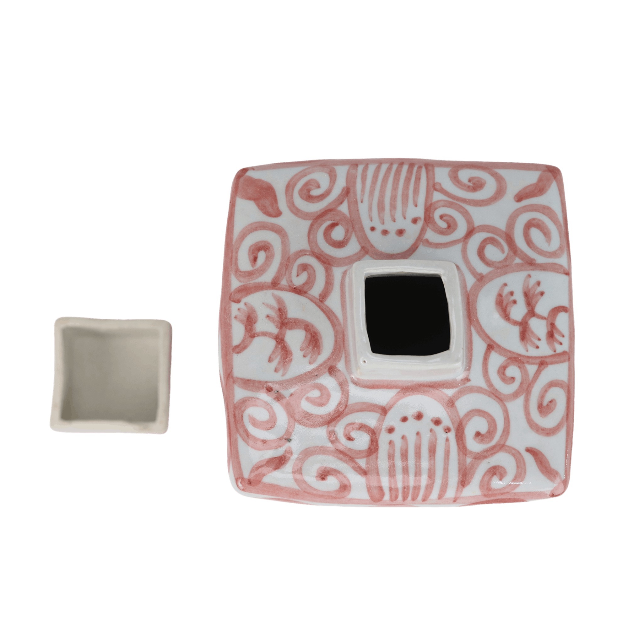 7235 Red and white tea jar - Image 2